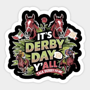 Vintage Its Derby 150 Yall 150th Horse Racing Derby Day 2024 Sticker